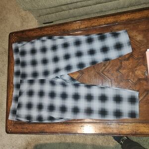 Torrid Black and Grey Plaid Capris